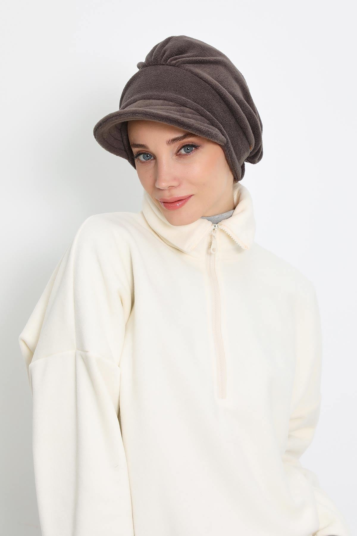 Siperlikli Polar Şapka Bone,B-73PL