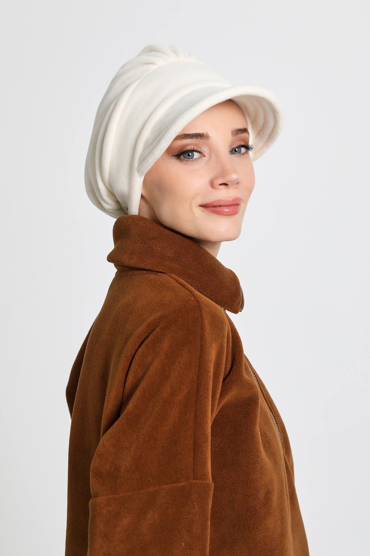 Siperlikli Polar Şapka Bone,B-73PL