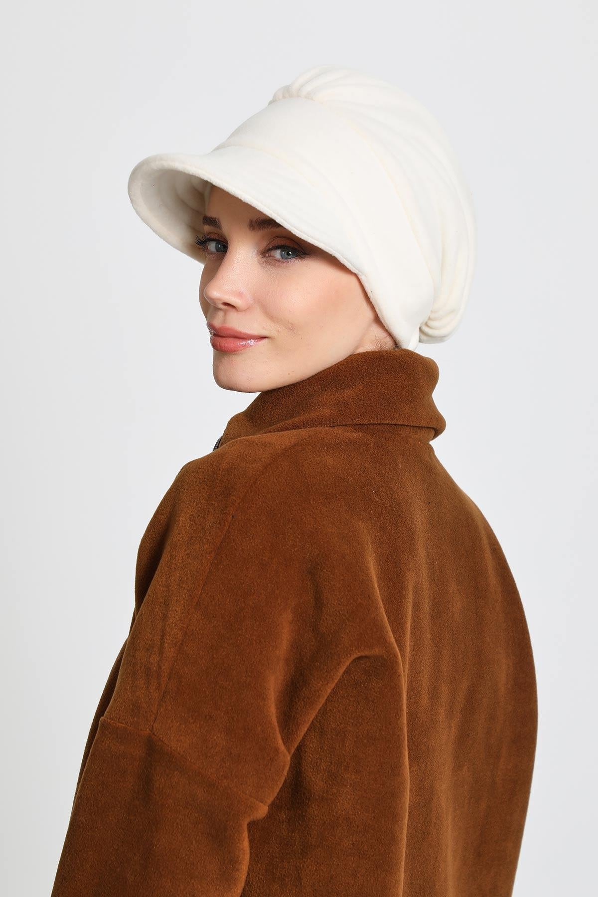 Siperlikli Polar Şapka Bone,B-73PL