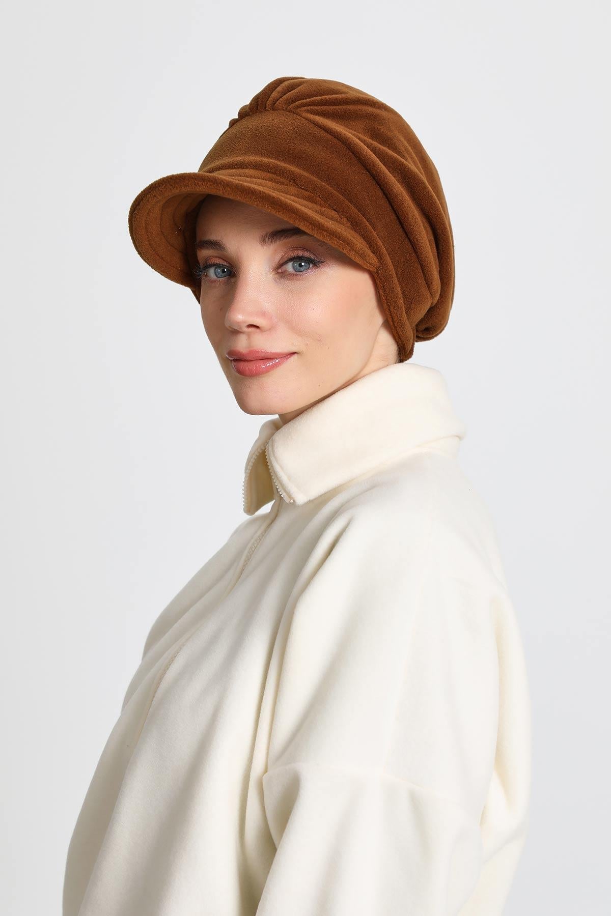 Siperlikli Polar Şapka Bone,B-73PL