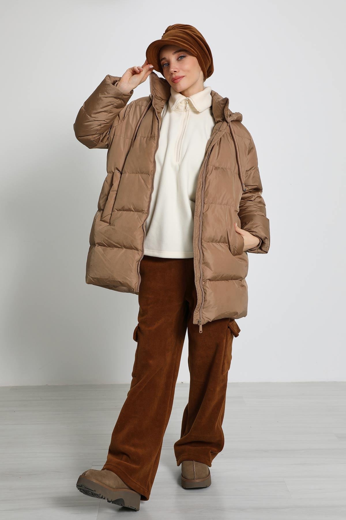 Siperlikli Polar Şapka Bone,B-73PL