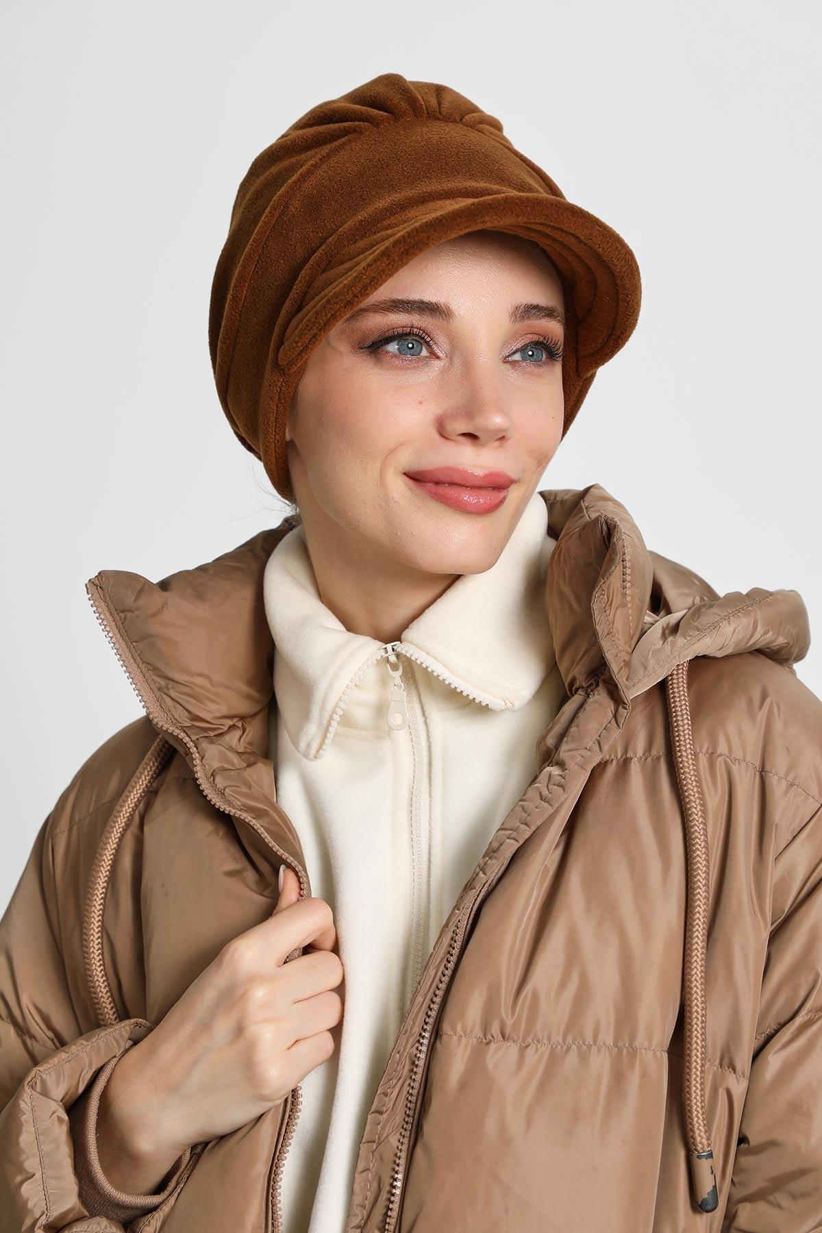 Siperlikli Polar Şapka Bone,B-73PL