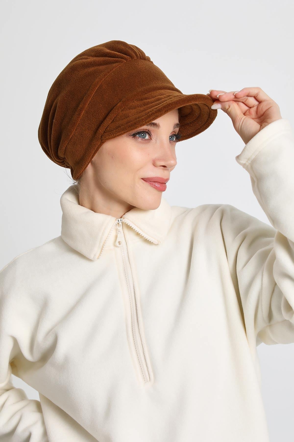 Siperlikli Polar Şapka Bone,B-73PL