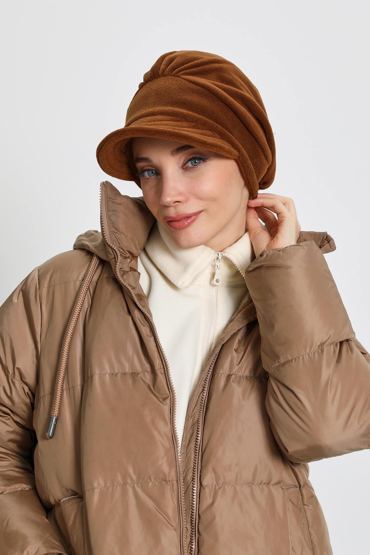 Siperlikli Polar Şapka Bone,B-73PL