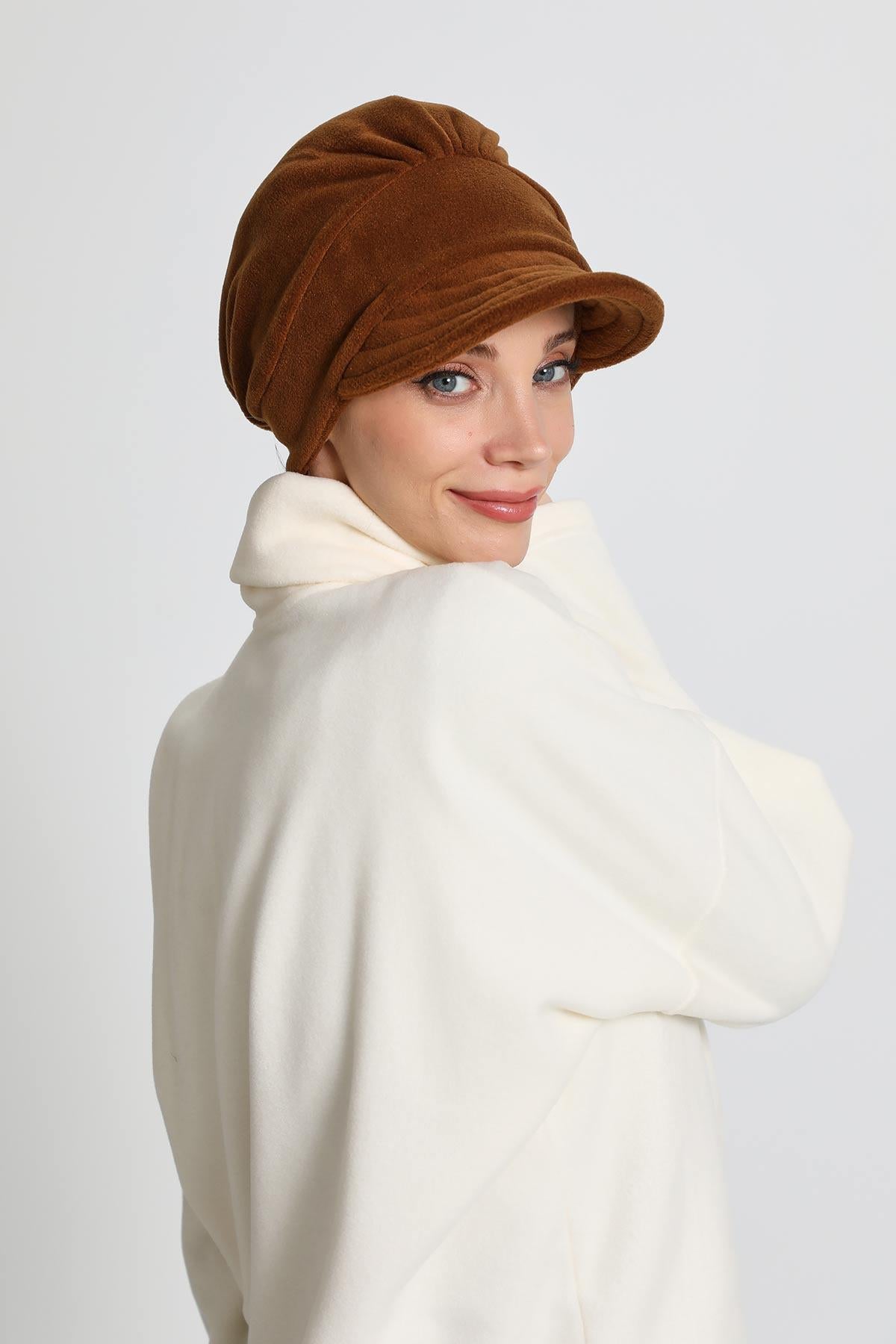 Siperlikli Polar Şapka Bone,B-73PL