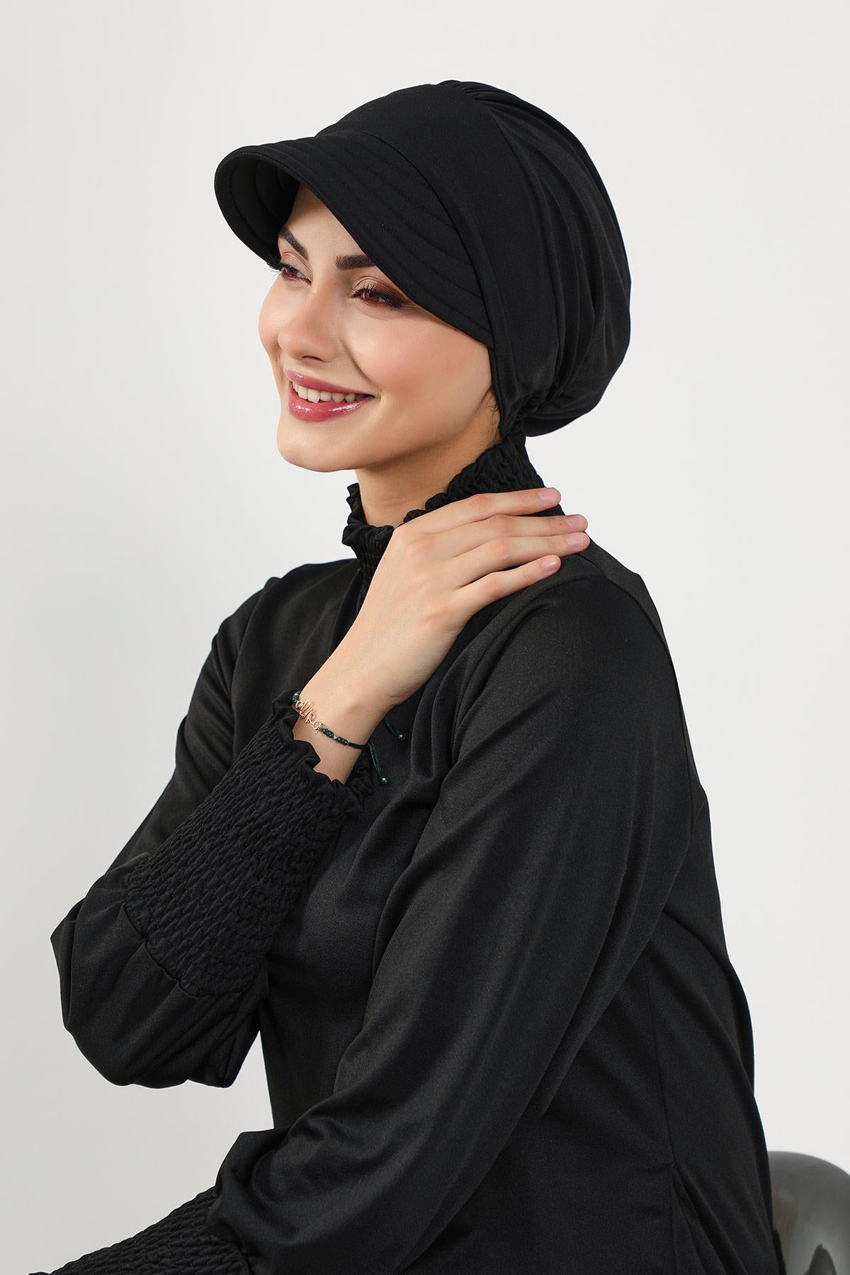 Siperlikli Tesettür (Deniz,Havuz) Yüzücü Bonesi,B-73SN