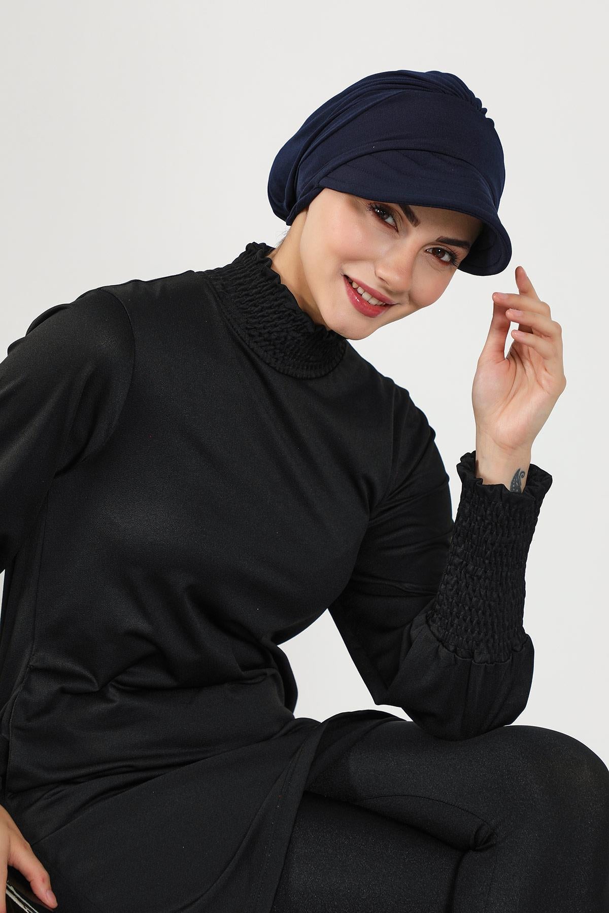 Siperlikli Tesettür (Deniz,Havuz) Yüzücü Bonesi,B-73SN