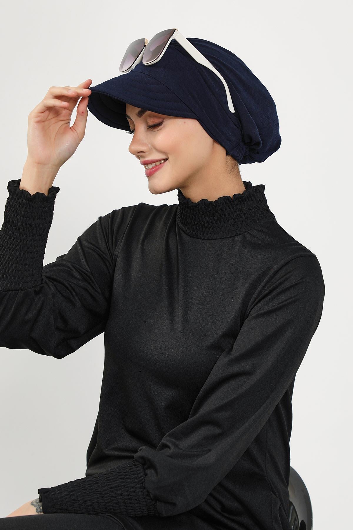 Siperlikli Tesettür (Deniz,Havuz) Yüzücü Bonesi,B-73SN