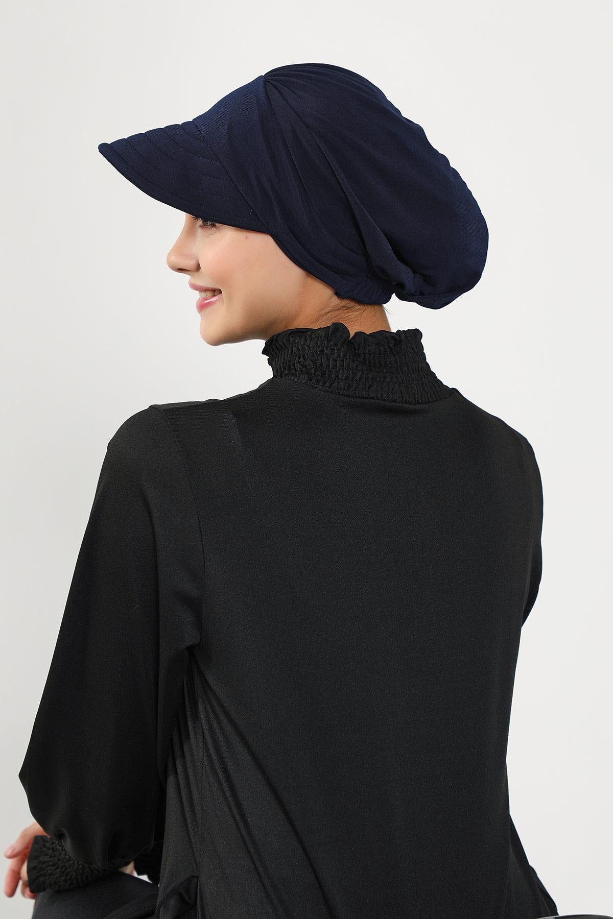 Siperlikli Tesettür (Deniz,Havuz) Yüzücü Bonesi,B-73SN