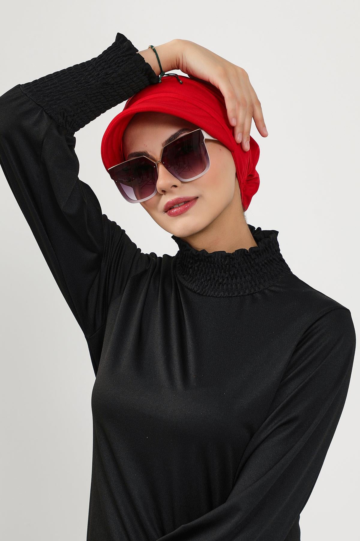 Siperlikli Tesettür (Deniz,Havuz) Yüzücü Bonesi,B-73SN