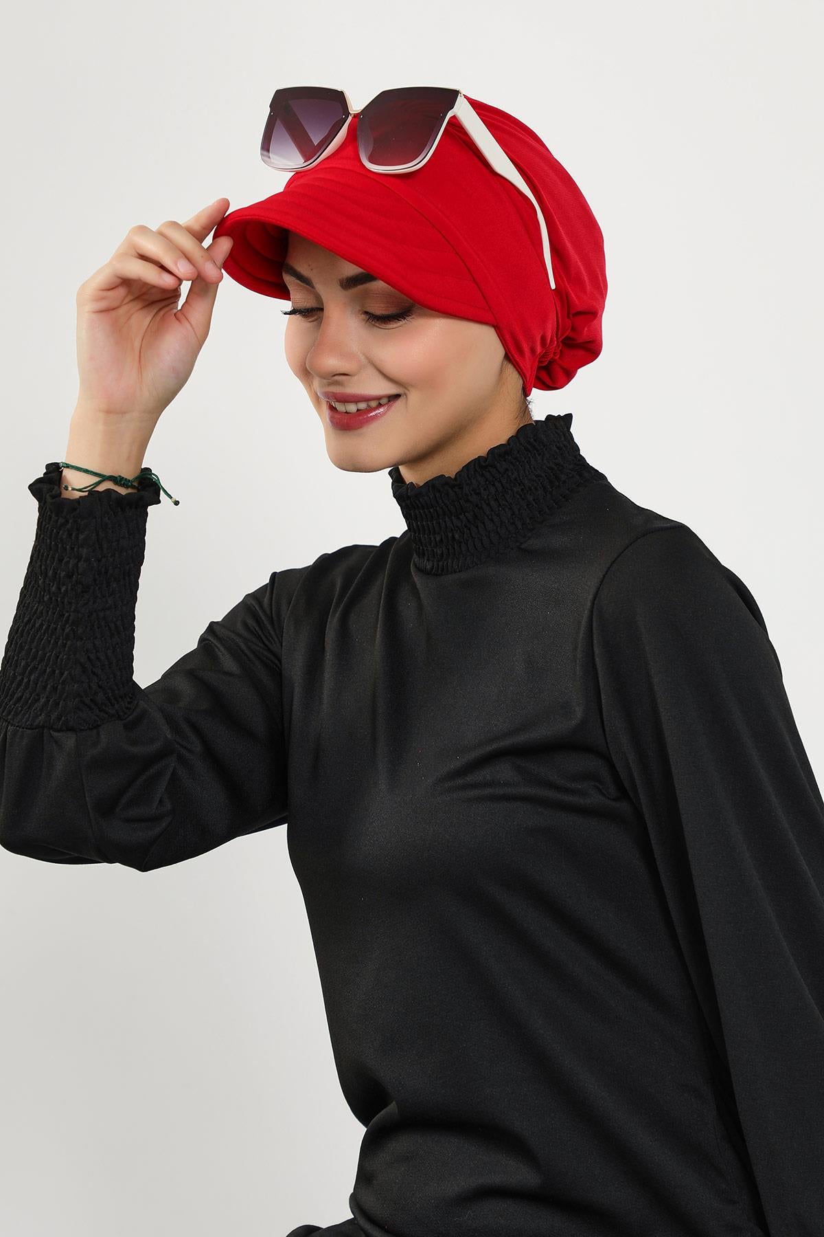 Siperlikli Tesettür (Deniz,Havuz) Yüzücü Bonesi,B-73SN