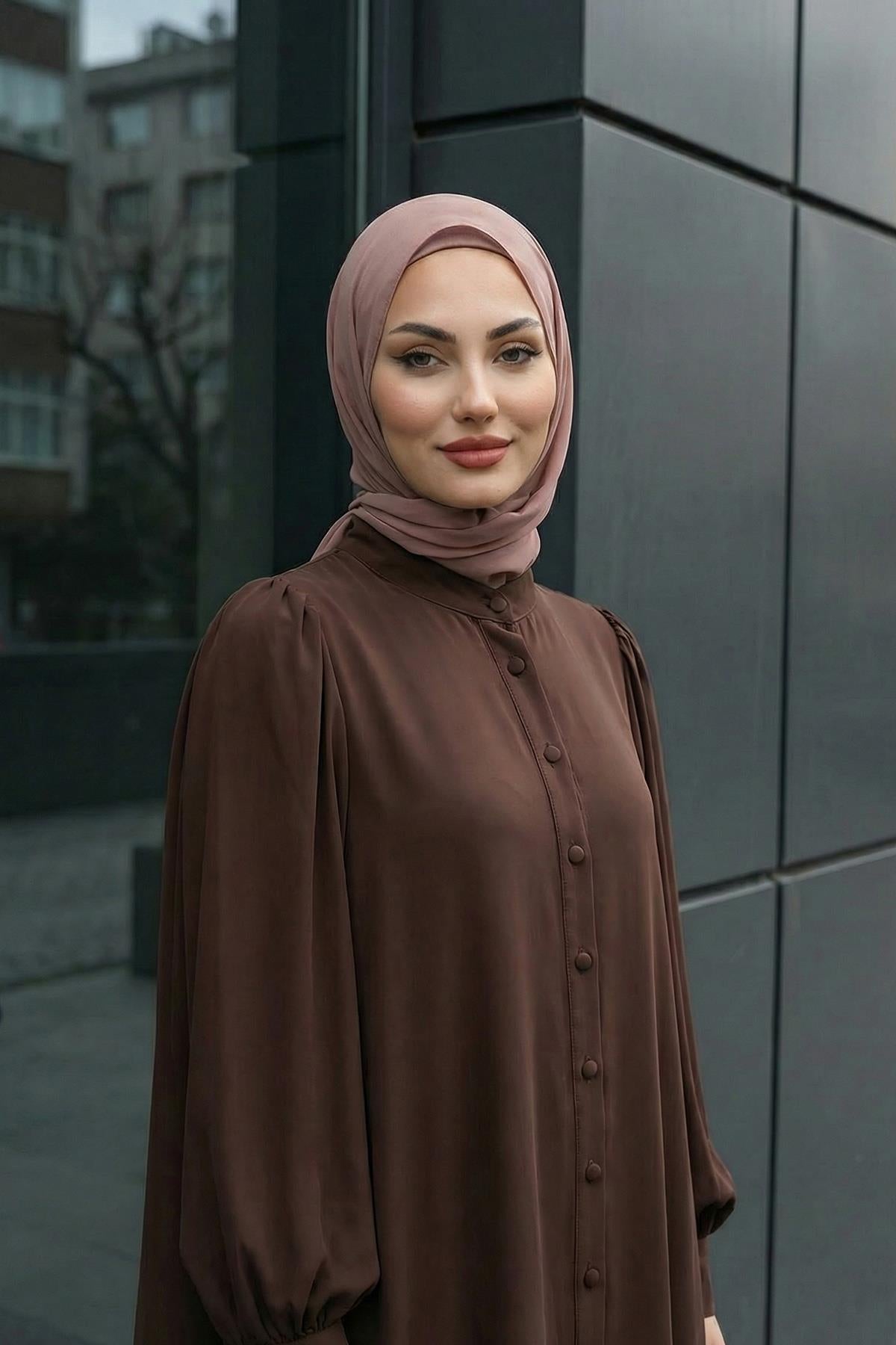 Tesettür Boneli Kullanımı Rahat Pratik Şifon Şal,PS-53