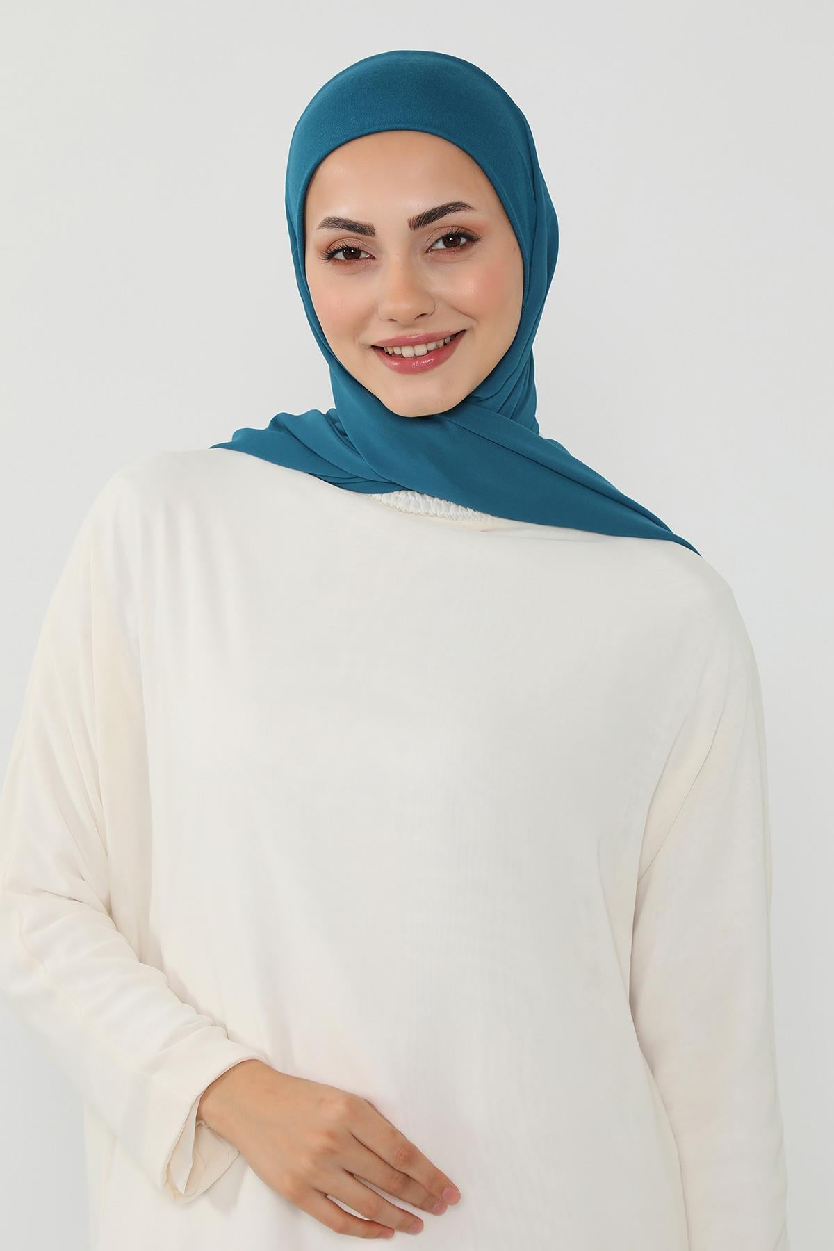 Tesettür Boneli Kullanımı Rahat Pratik Şifon Şal,PS-53