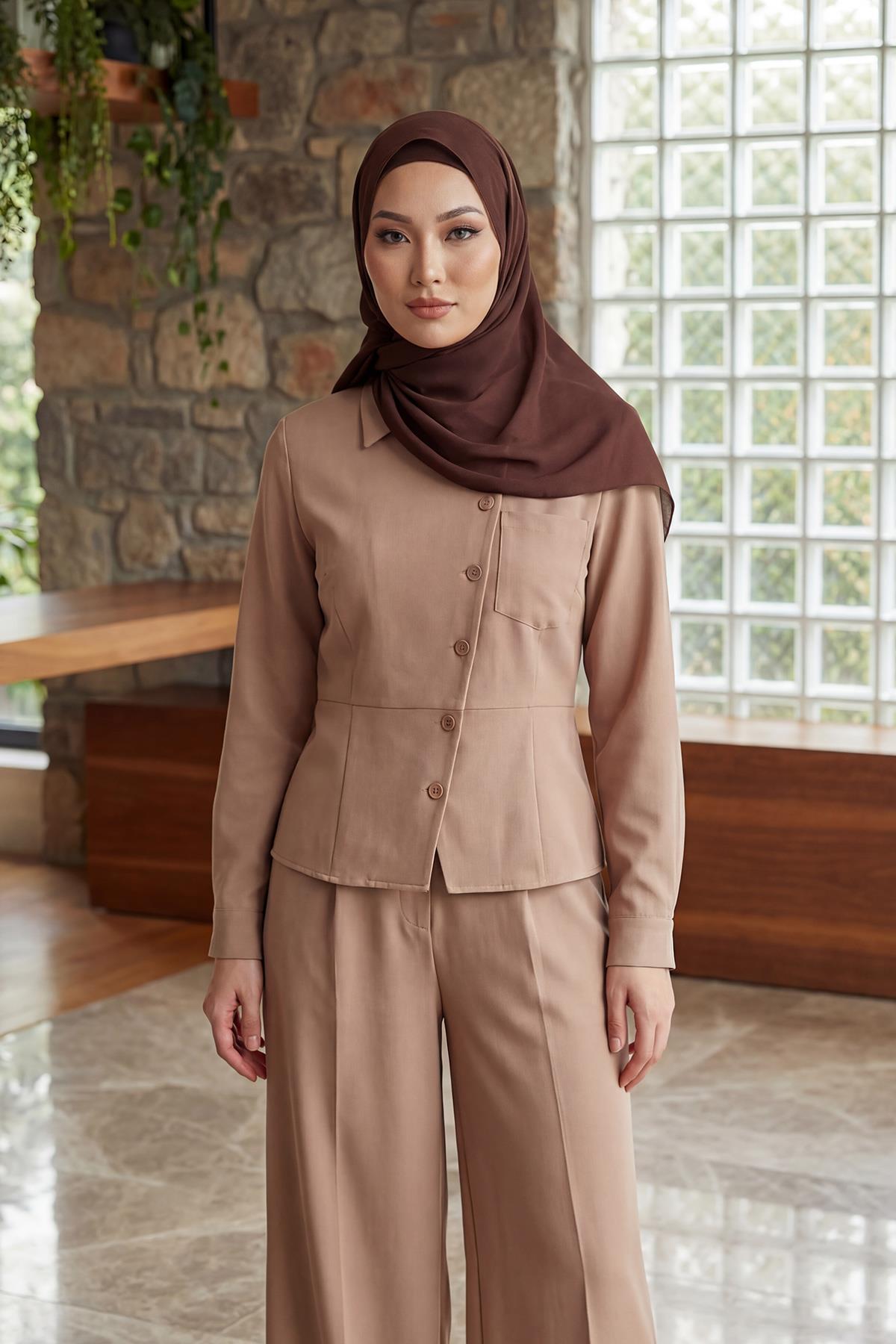 Tesettür Boneli Kullanımı Rahat Pratik Şifon Şal,PS-53