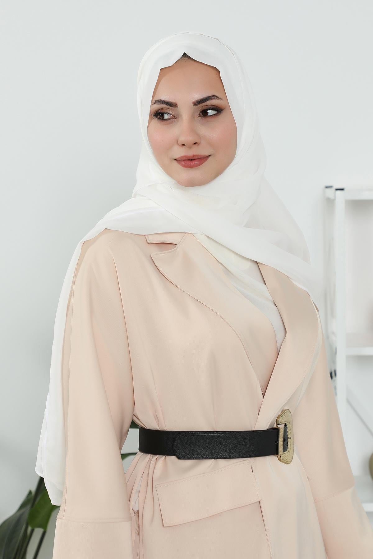 Tesettür Boneli Pratik Şifon Şal,PS-46