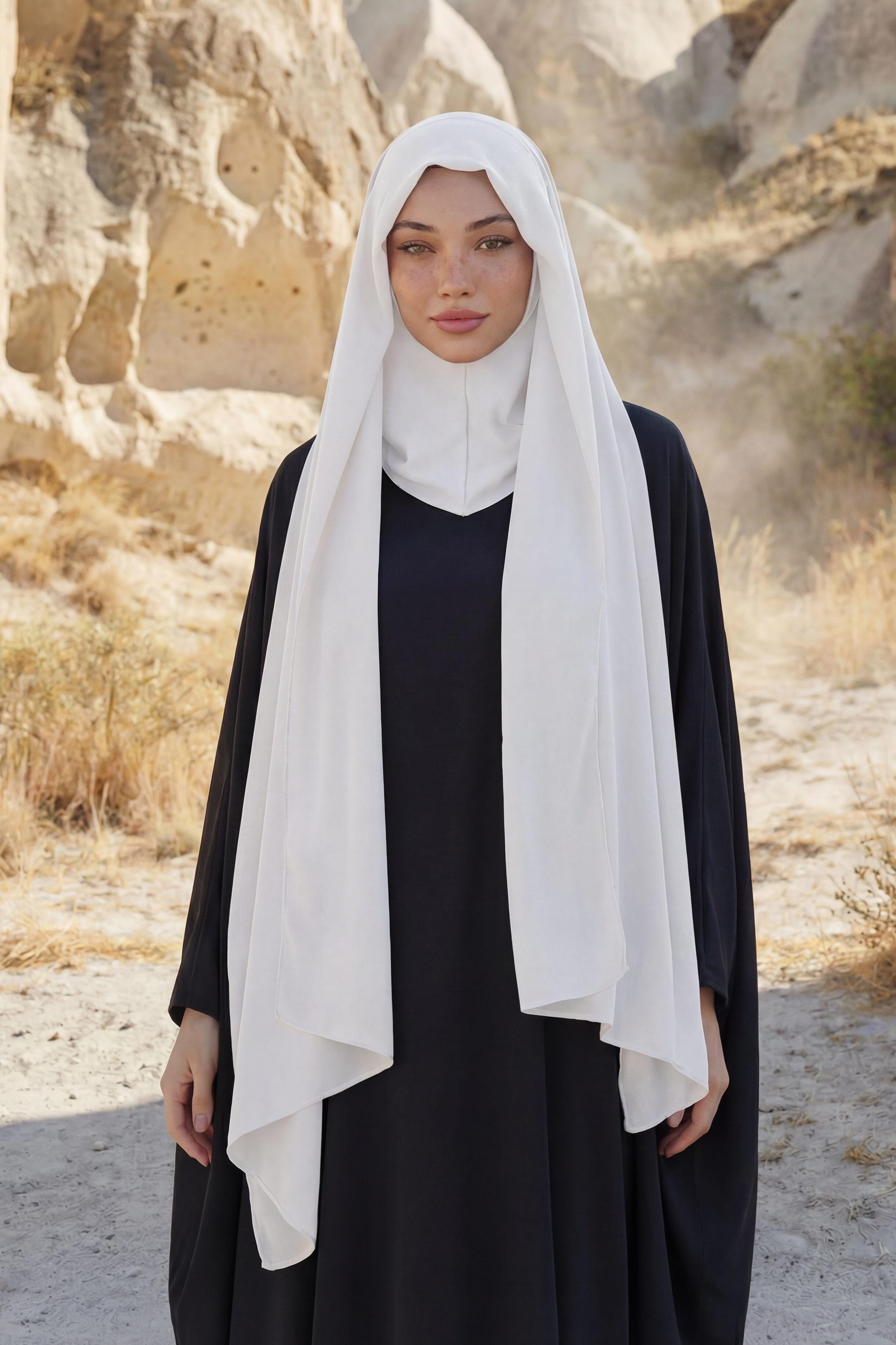 Tesettür Boneli Pratik Şifon Şal,PS-46