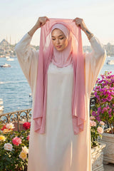 Tesettür Boneli Pratik Şifon Şal,PS-46