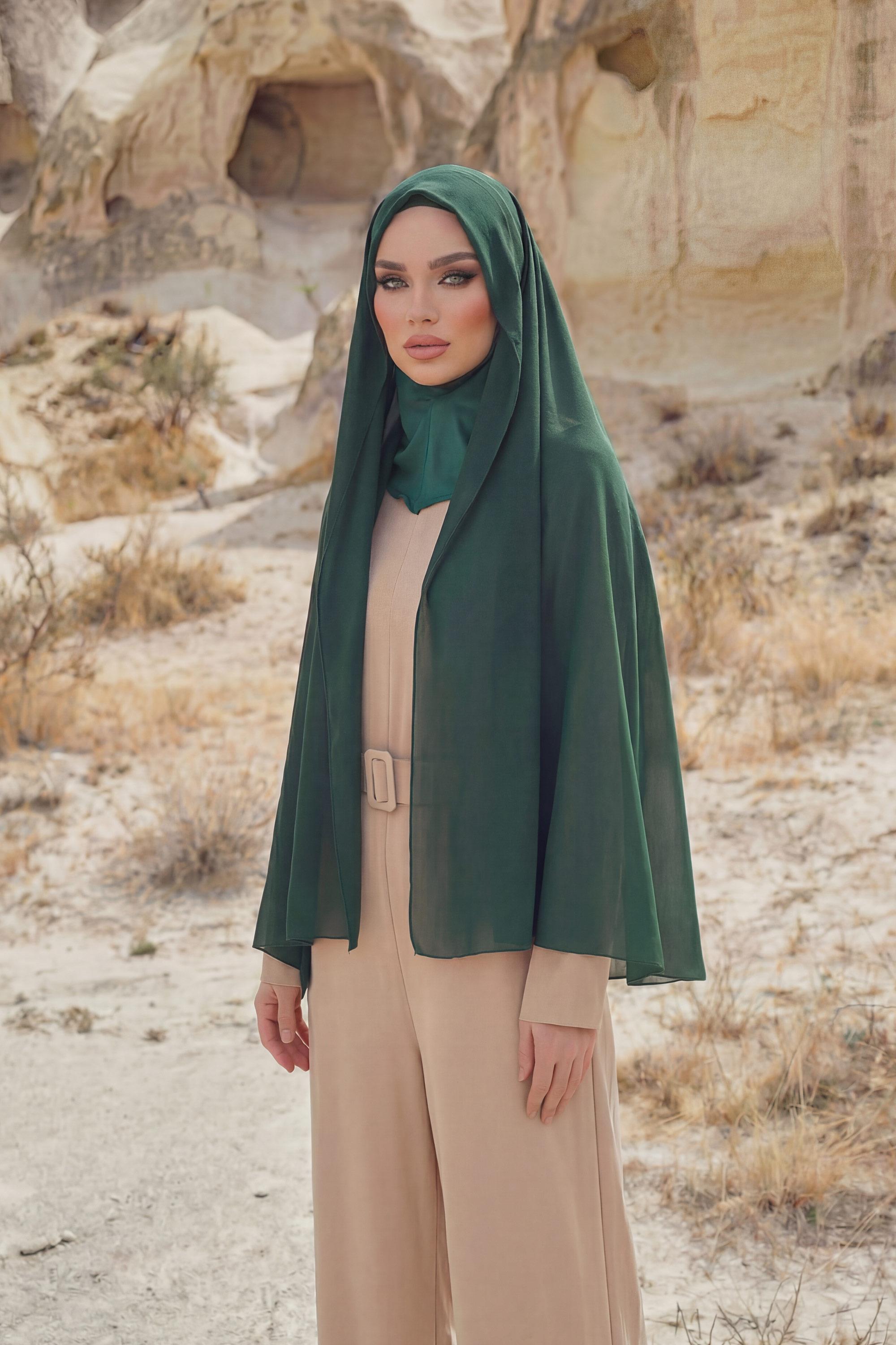 Tesettür Boneli Pratik Şifon Şal,PS-46