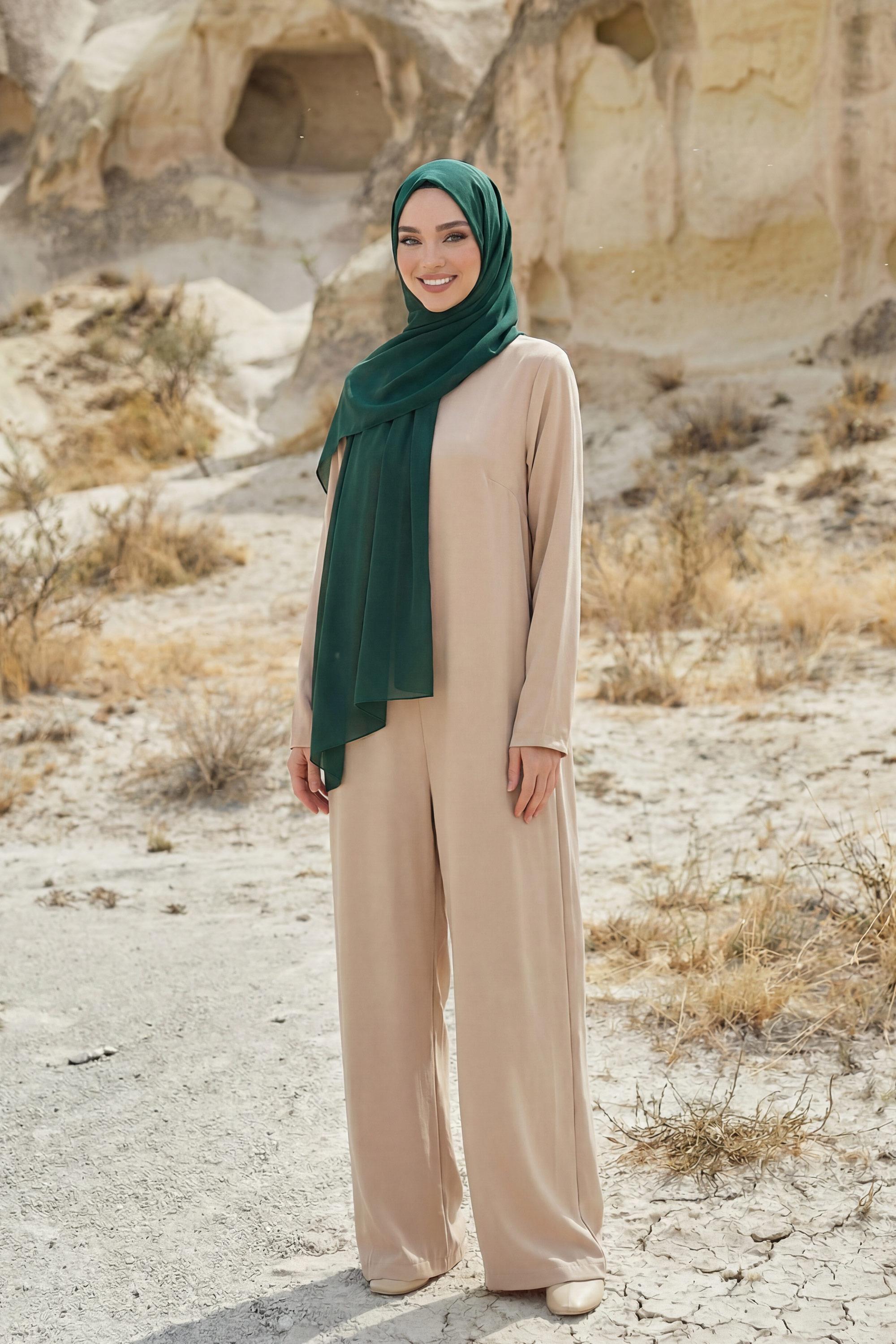 Tesettür Boneli Pratik Şifon Şal,PS-46