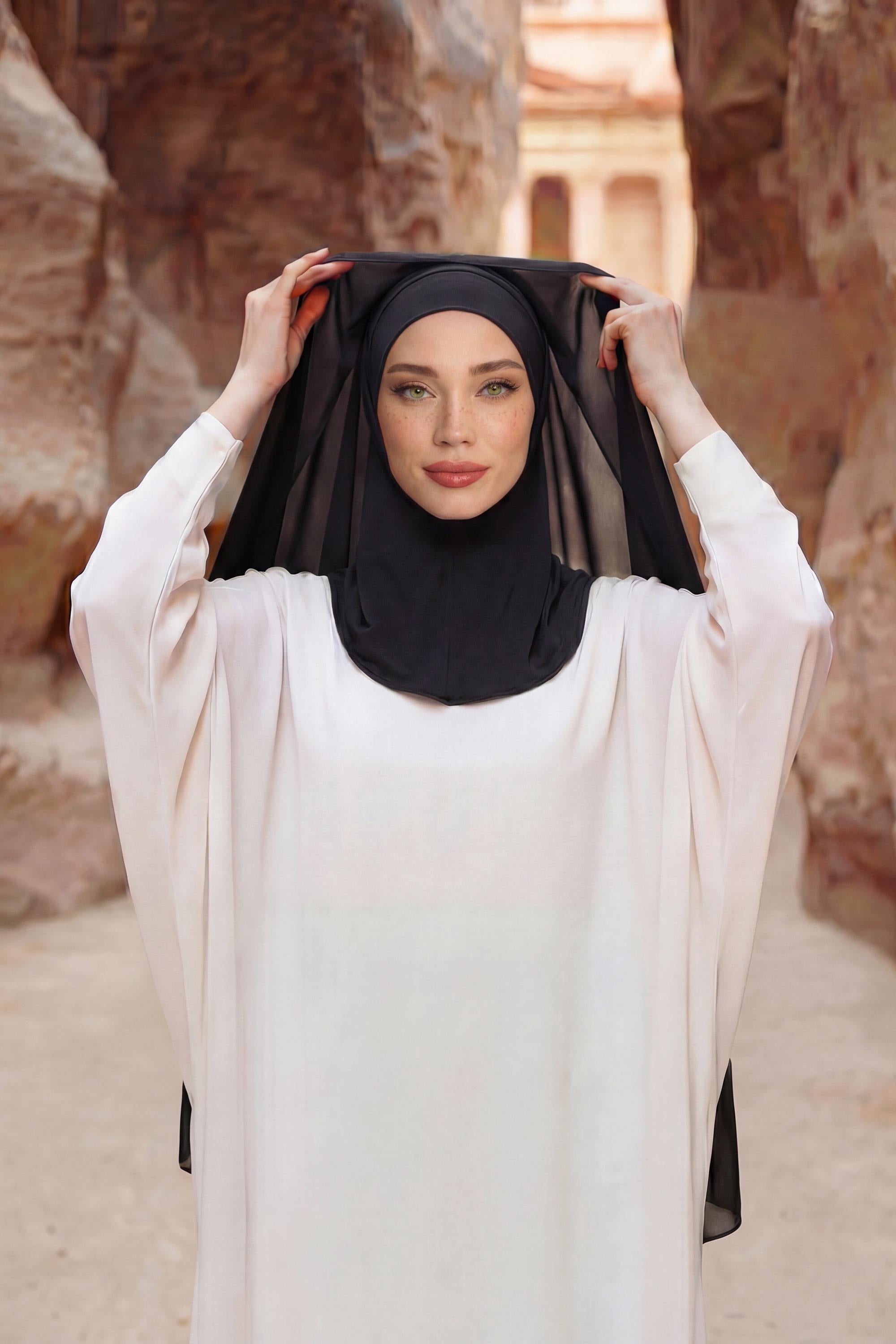 Tesettür Boneli Pratik Şifon Şal,PS-46