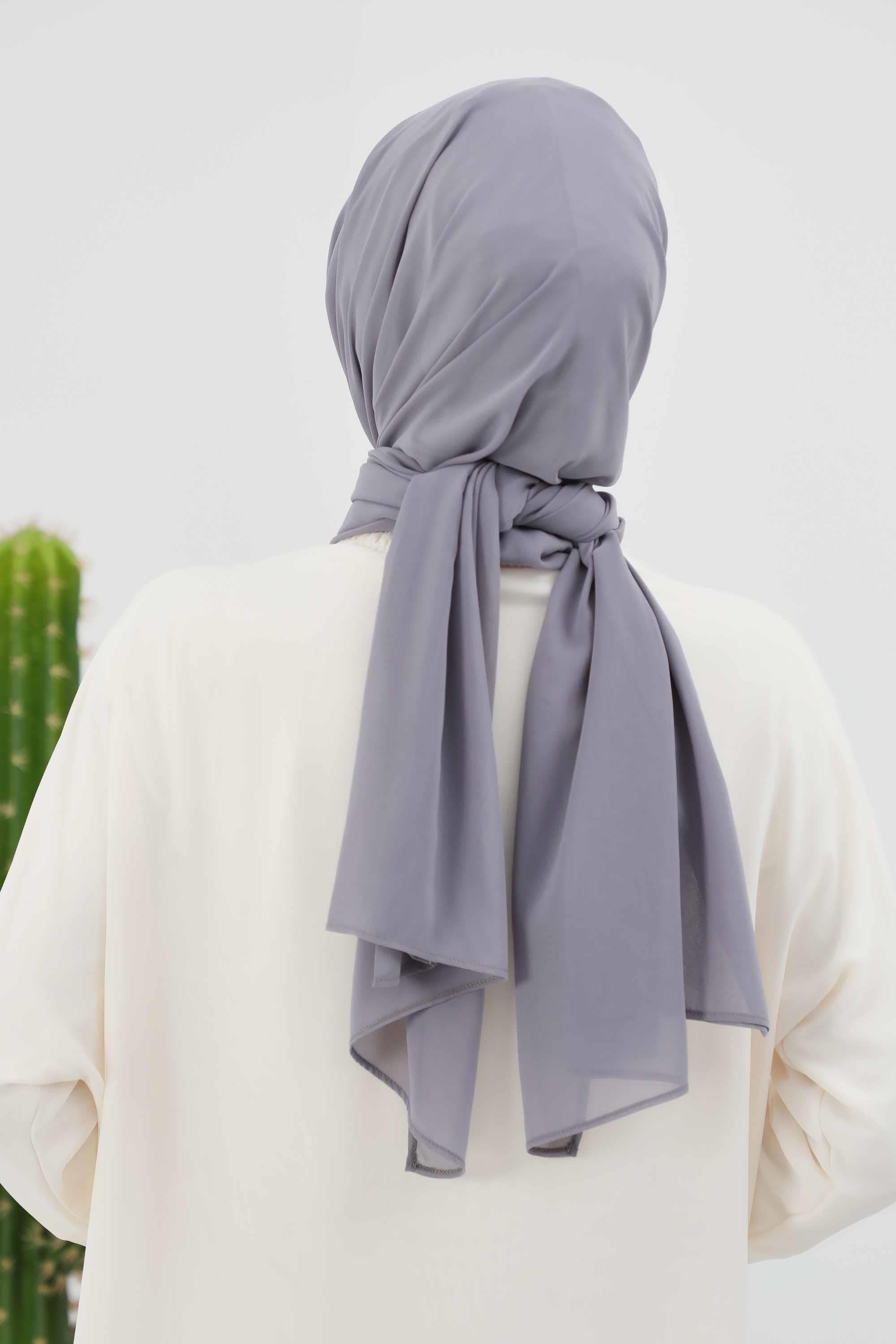 Tesettür Boneli Pratik Şifon Şal,PS-46