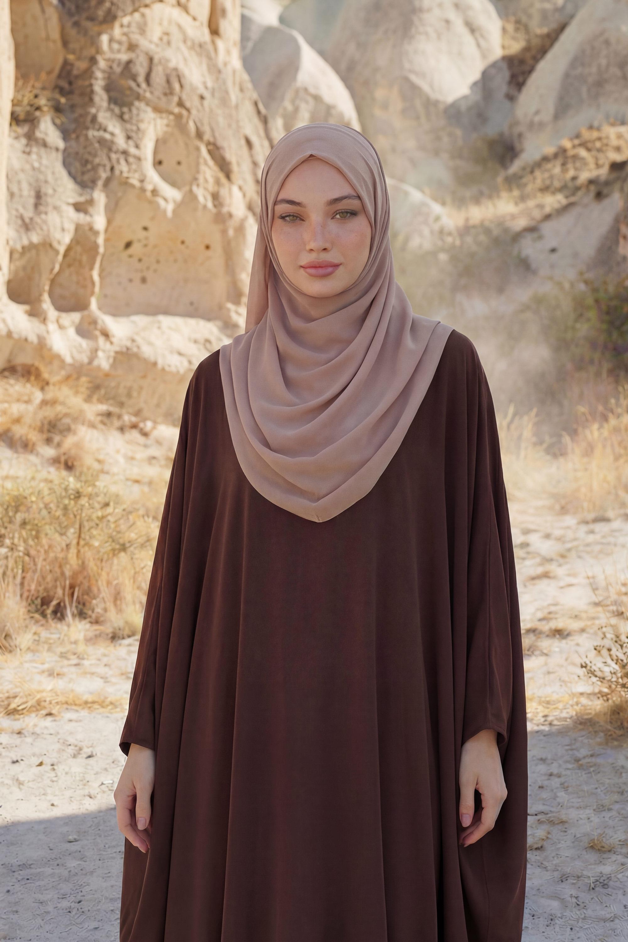 Tesettür Boneli Pratik Şifon Şal,PS-46