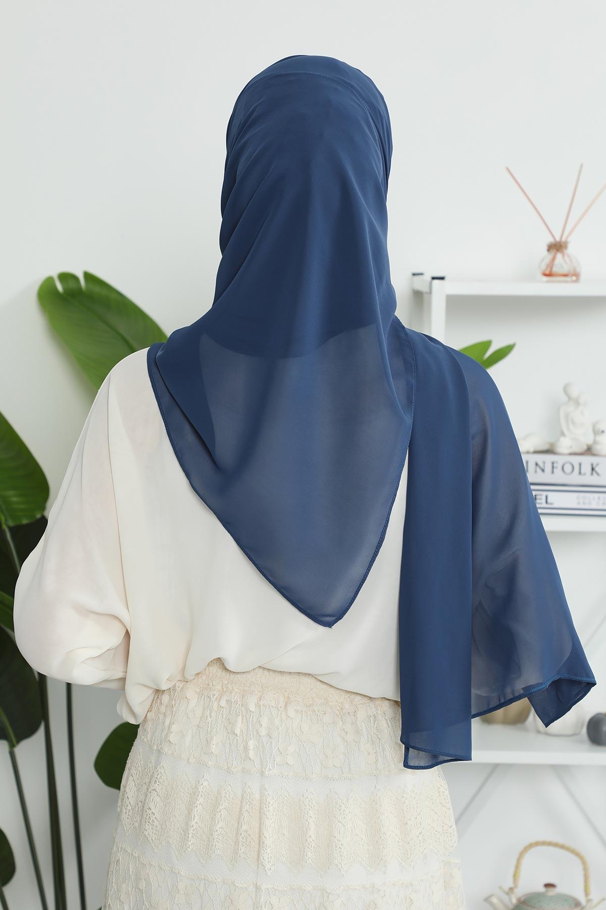 Tesettür Boneli Pratik Şifon Şal,PS-46