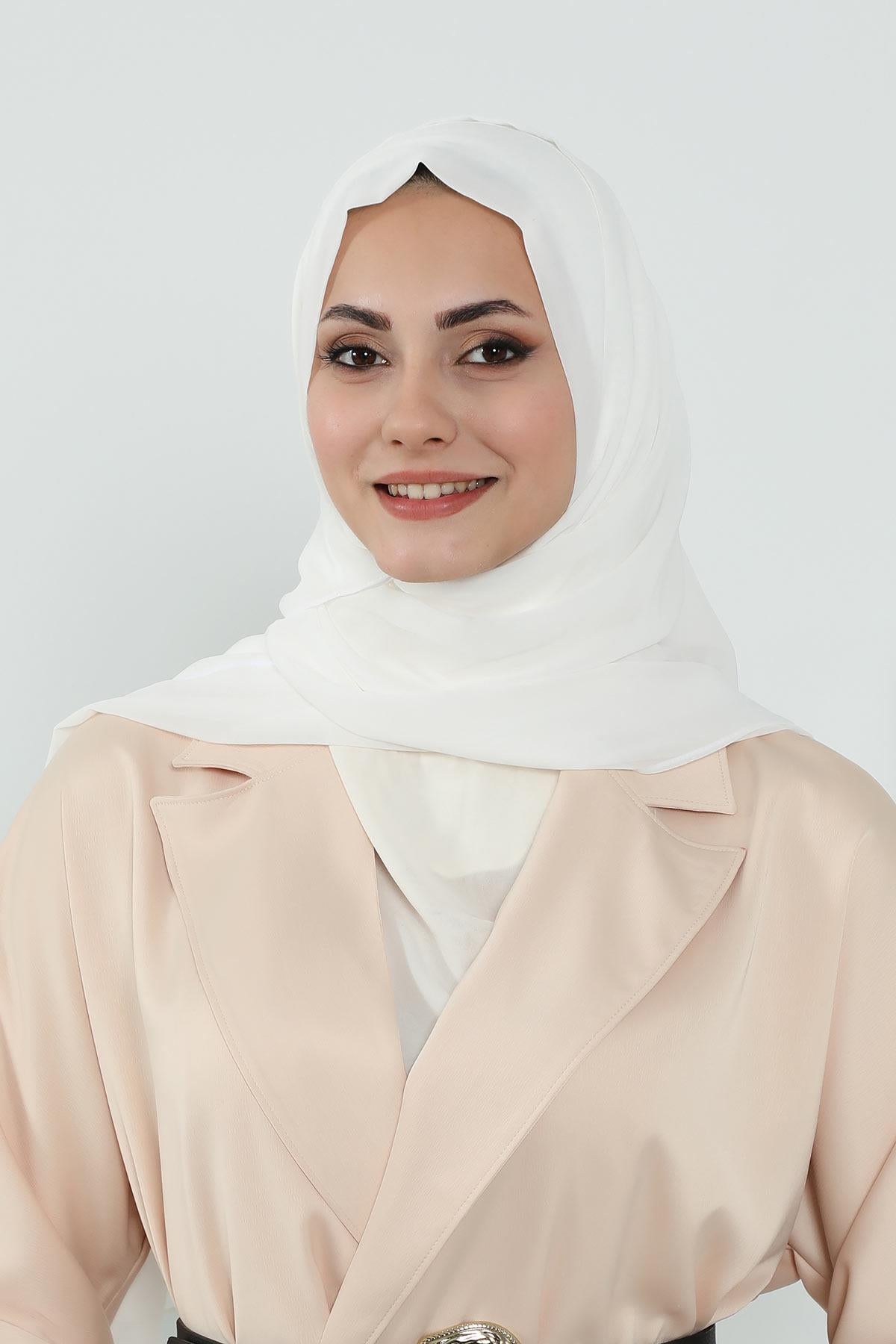 Tesettür Boneli Pratik Şifon Şal,PS-46