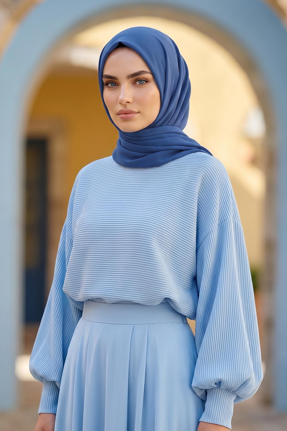 Tesettür Kaymaz Krep Şal,PS-63