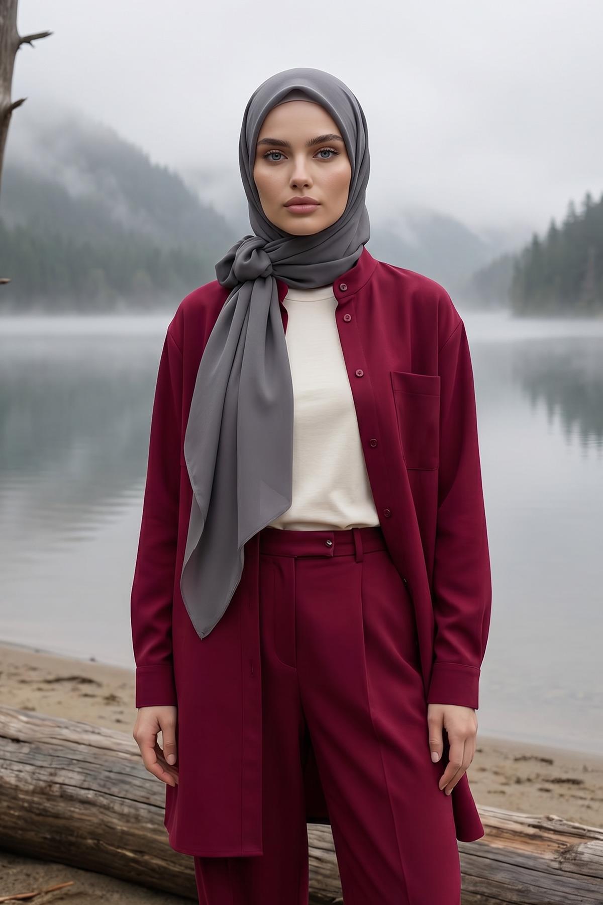 Tesettür Kaymaz Krep Şal,PS-63