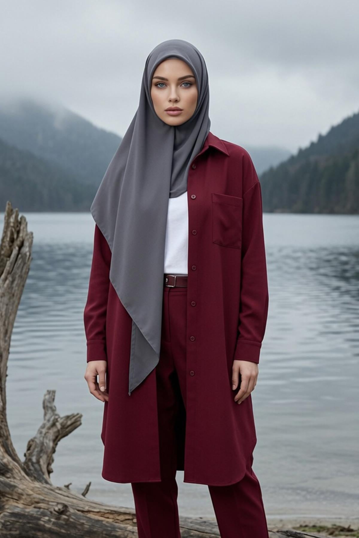 Tesettür Kaymaz Krep Şal,PS-63