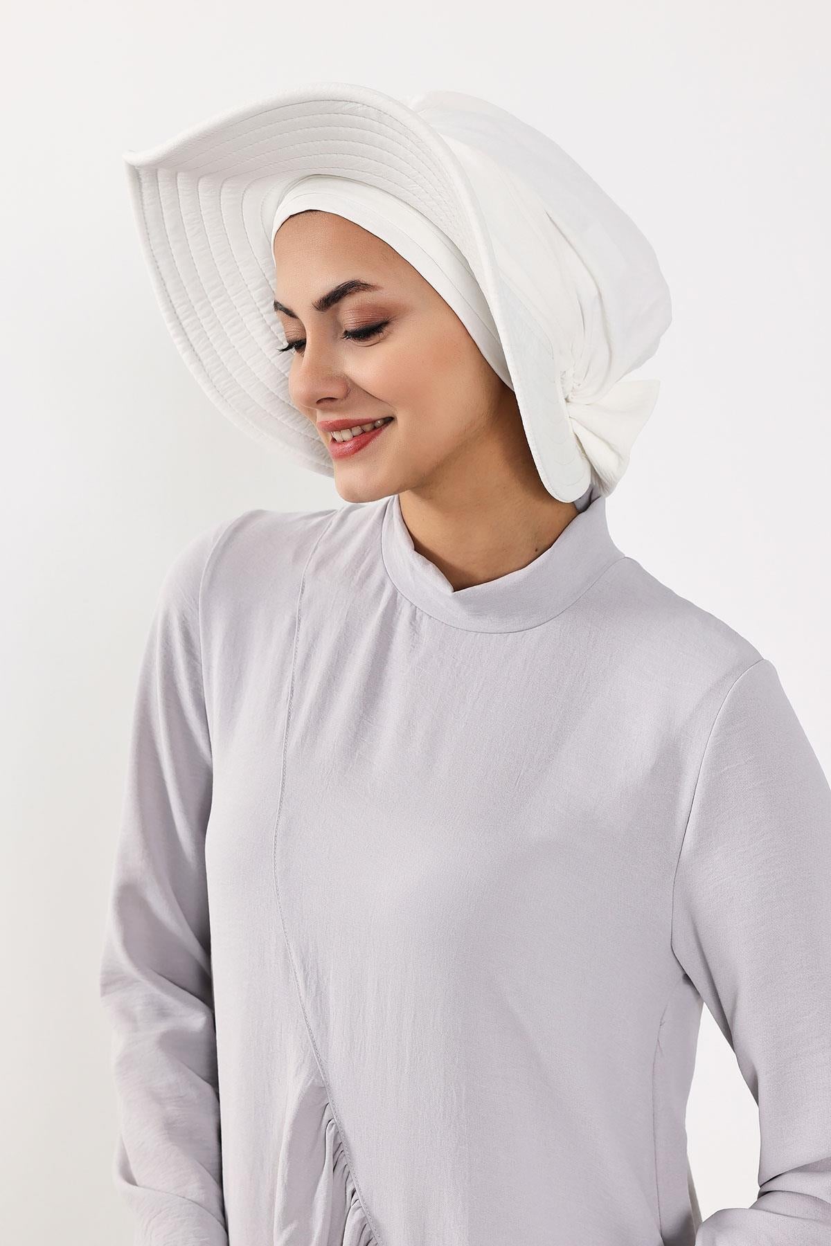 Türban Üzeri Aerobin Pratik Tak-Çık Fiyonklu Şapka,SP-4A,SP-4A