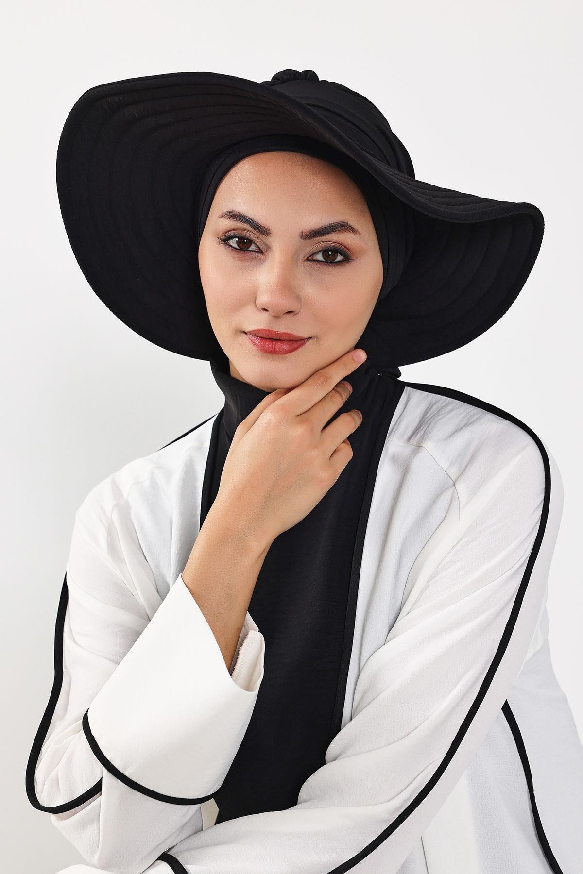 Türban Üzeri Aerobin Pratik Tak-Çık Fiyonklu Şapka,SP-4A,SP-4A