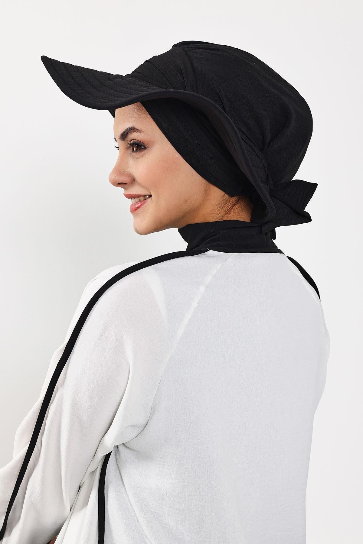 Türban Üzeri Aerobin Pratik Tak-Çık Fiyonklu Şapka,SP-4A,SP-4A