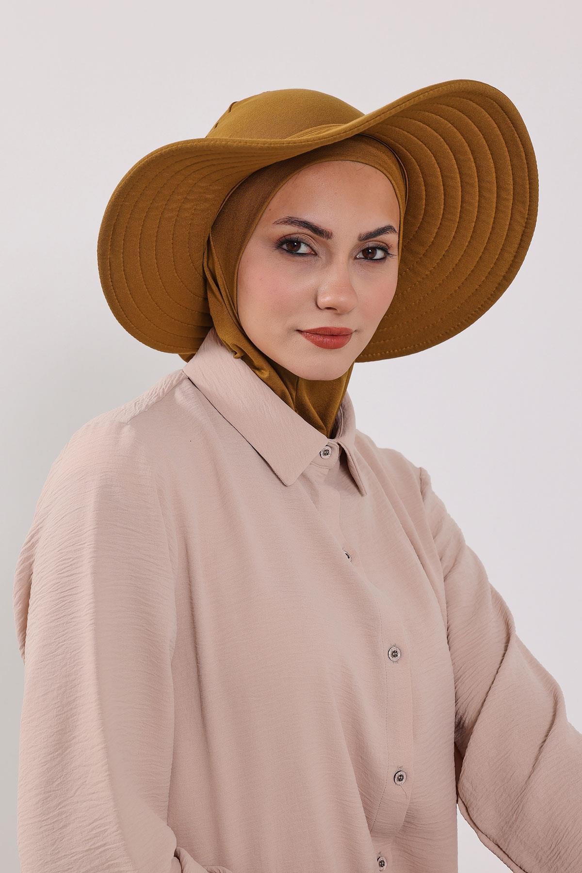 Türban Üzeri Penye Pratik Tak-Çık Fiyonklu Şapka,SP-4,SP-4