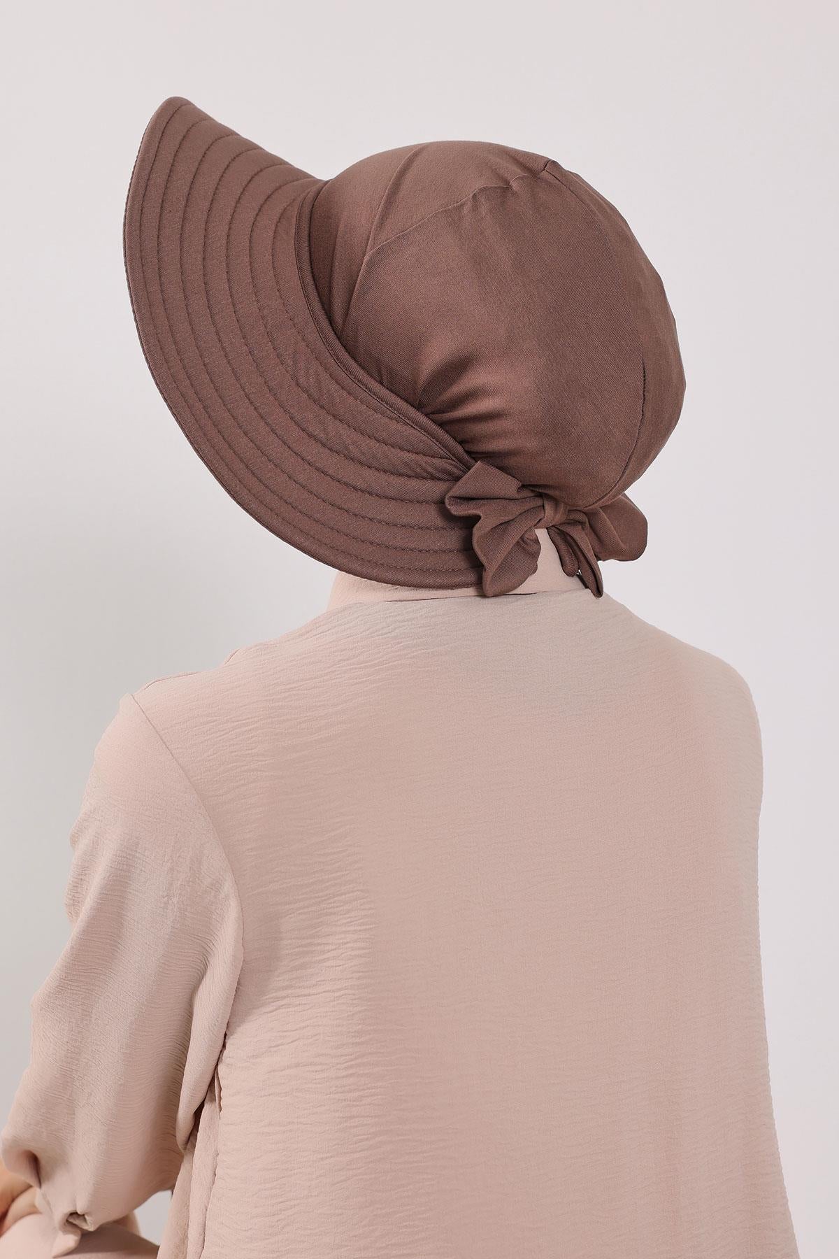 Türban Üzeri Penye Pratik Tak-Çık Fiyonklu Şapka,SP-4,SP-4