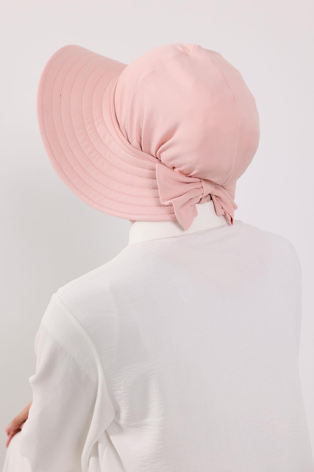 Türban Üzeri Penye Pratik Tak-Çık Fiyonklu Şapka,SP-4,SP-4