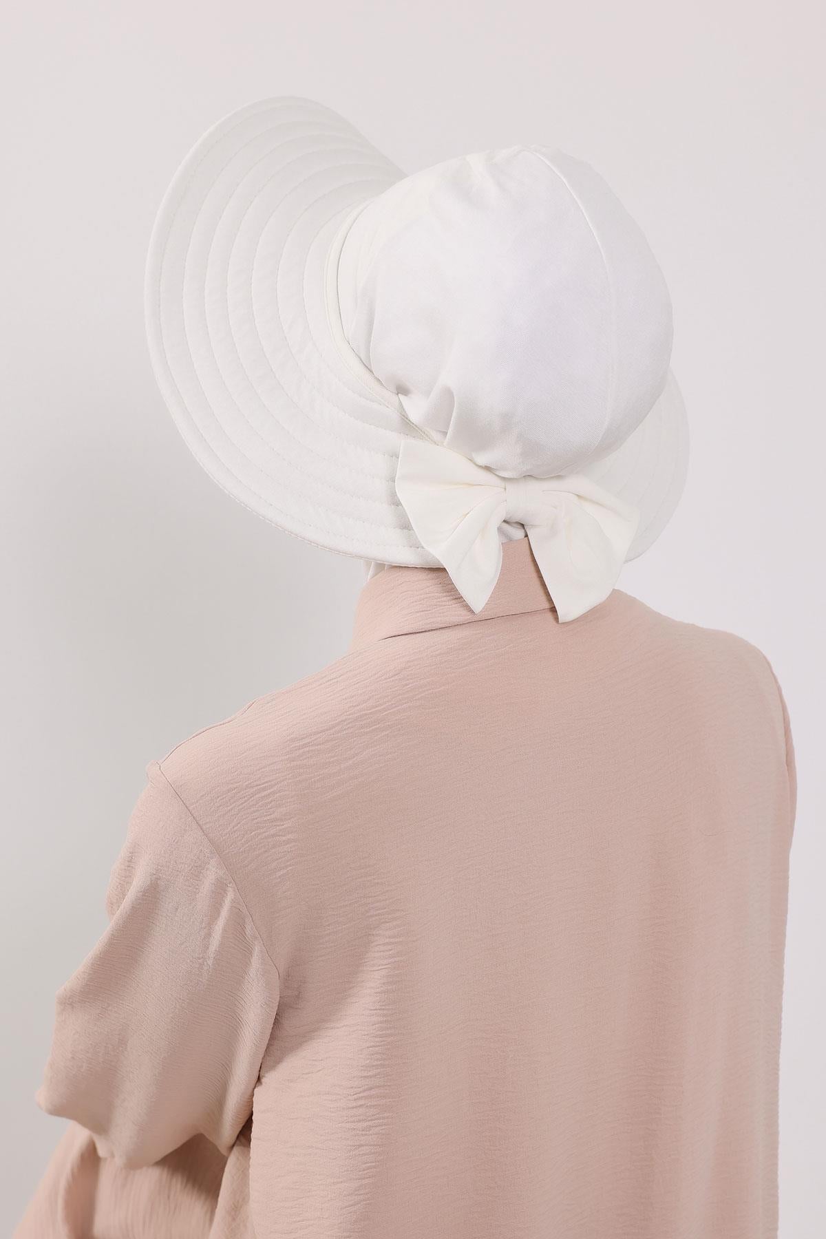 Türban Üzeri Penye Pratik Tak-Çık Fiyonklu Şapka,SP-4,SP-4