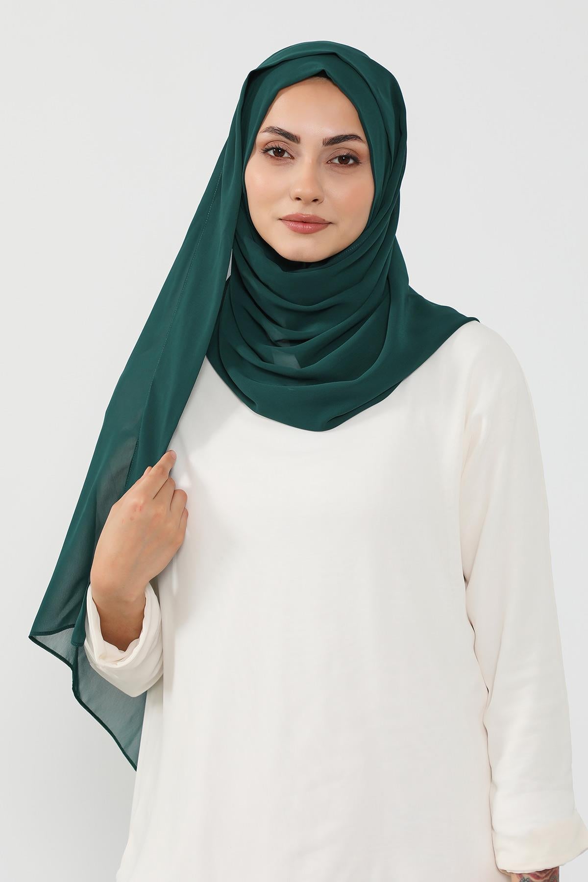 Üstten Sabit Trend Pratik Şifon Şal,PS-49