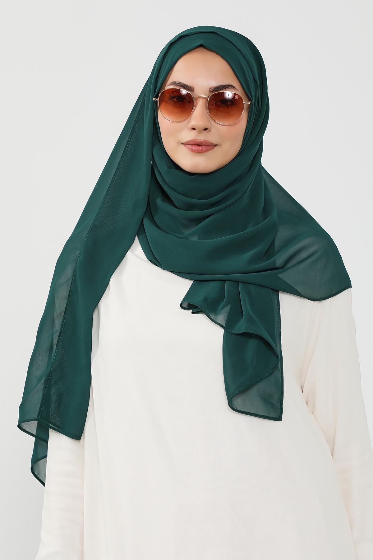 Üstten Sabit Trend Pratik Şifon Şal,PS-49
