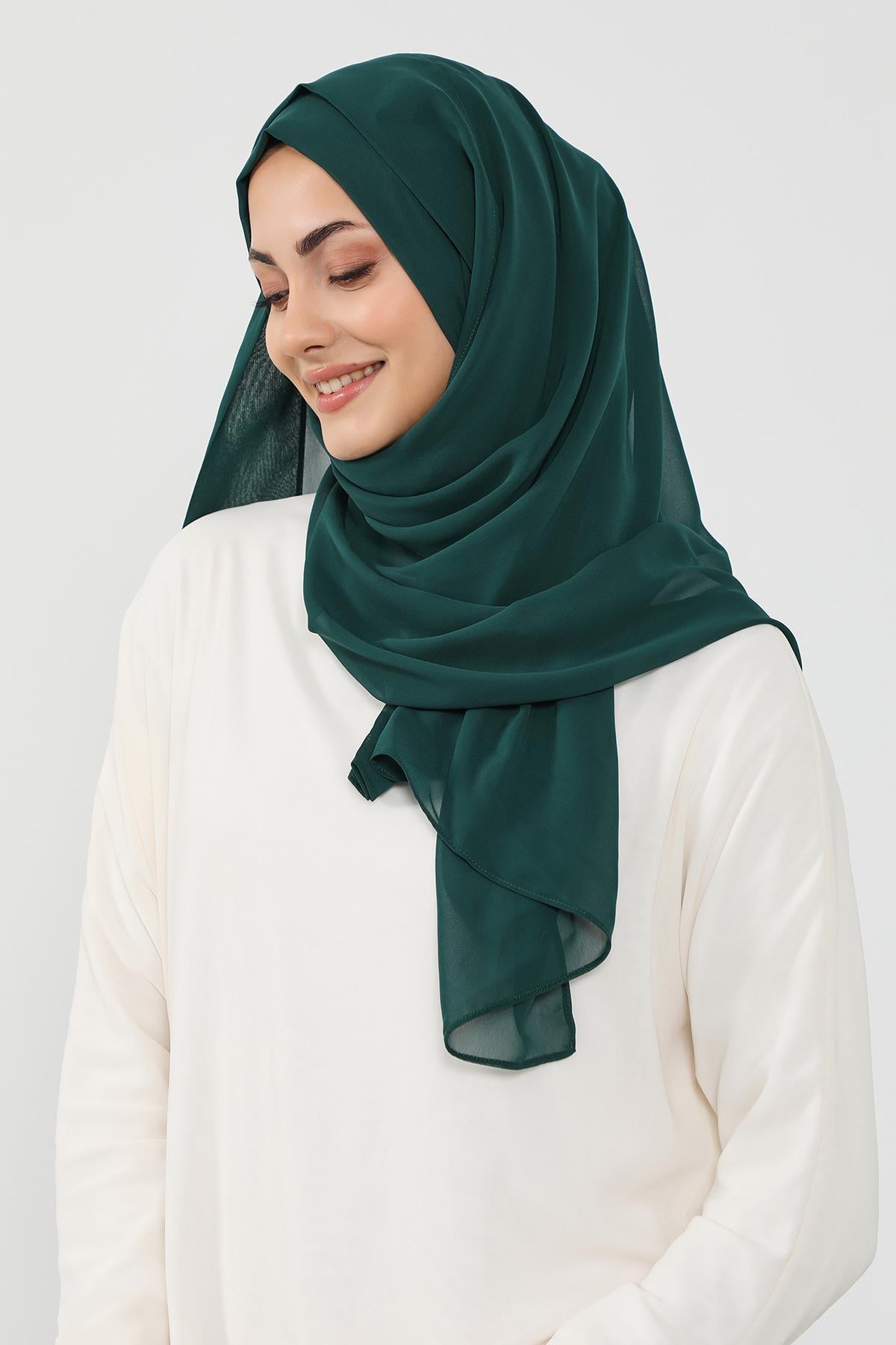 Üstten Sabit Trend Pratik Şifon Şal,PS-49