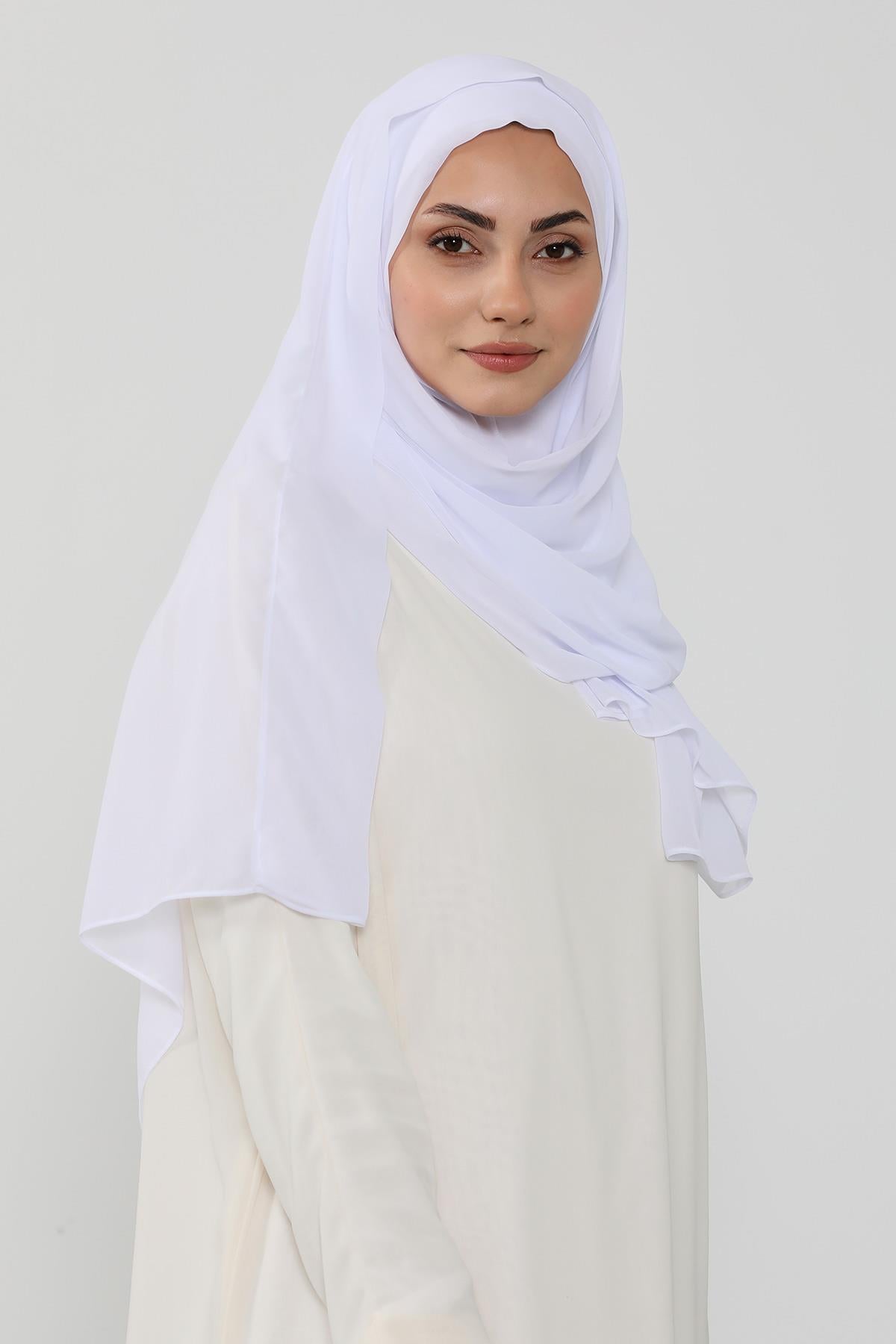 Üstten Sabit Trend Pratik Şifon Şal,PS-49