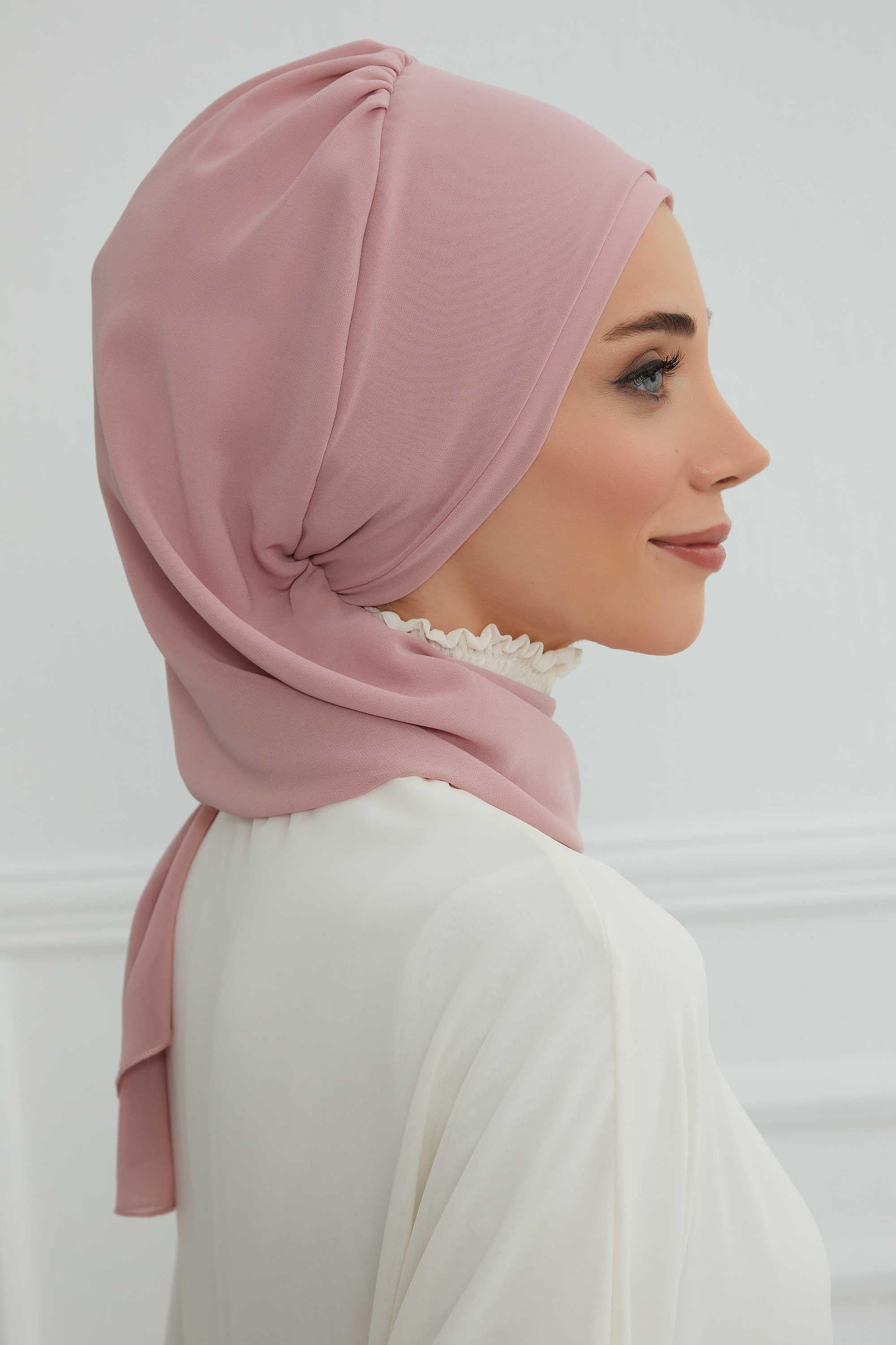 Yandan Fırfırlı Gümüş Aksesuarlı Şifon Hazır Türban,HT-106,HT-106