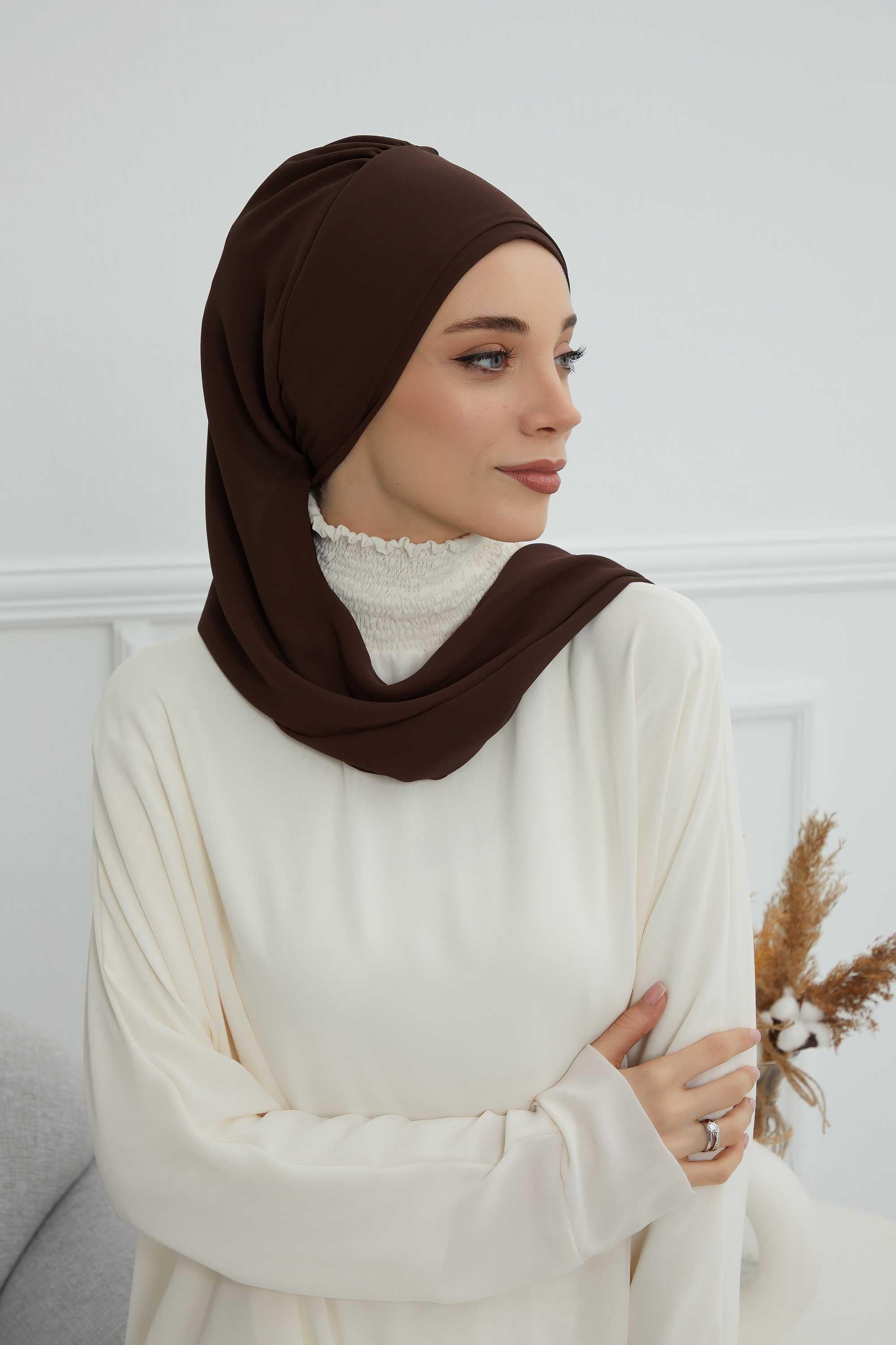 Yandan Fırfırlı Gümüş Aksesuarlı Şifon Hazır Türban,HT-106,HT-106