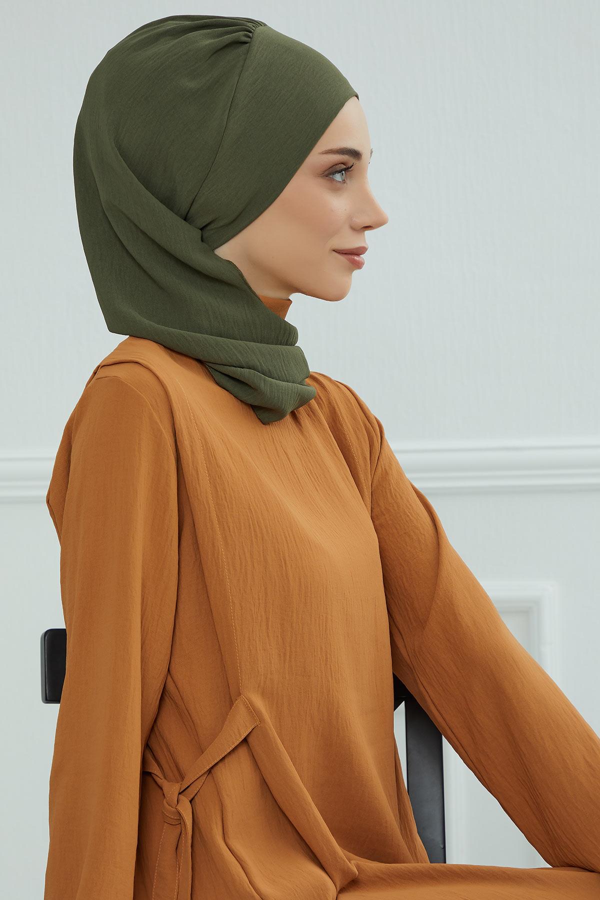 Yandan Fırfırlı Hazır Türban,HT-73A