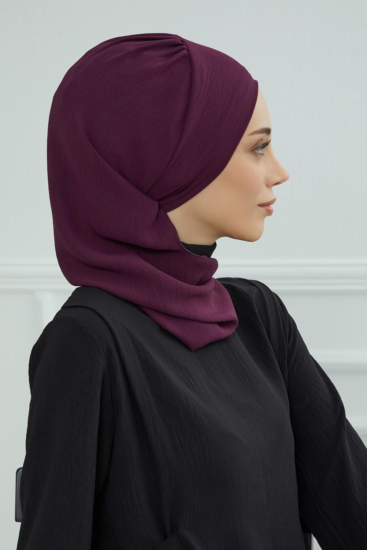 Yandan Fırfırlı Hazır Türban,HT-73A