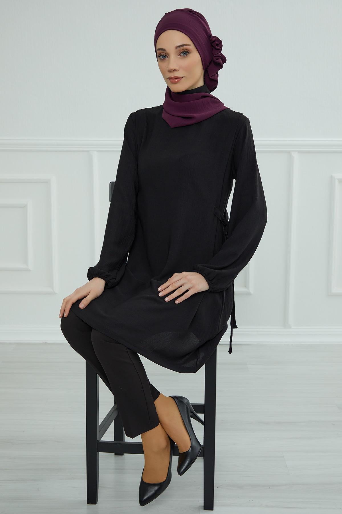 Yandan Fırfırlı Hazır Türban,HT-73A