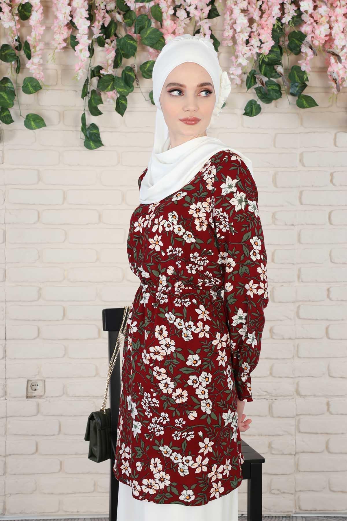 Yandan Fırfırlı Penye Hazır Türban,HT-73