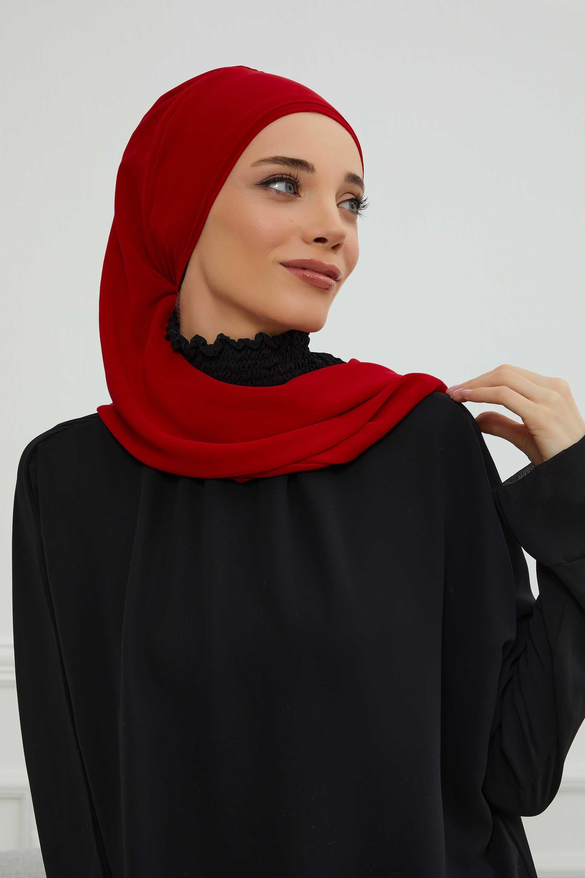 Yandan Fırfırlı Taş Aksesuarlı Şifon Hazır Türban,HT-100,HT-100